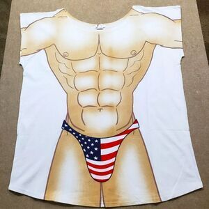 Heat Patriotic Stars and Stripes Speedo Swim Coverup Women #A